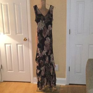 RARE! Vintage 90s '90210' Majick Maxi Floral Dress Medium Y2K